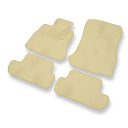 Tapis de Sol Velours adapté pour BMW 6 M6 F13 Coupé (2012-2018) - Premium tapis de voiture - beige