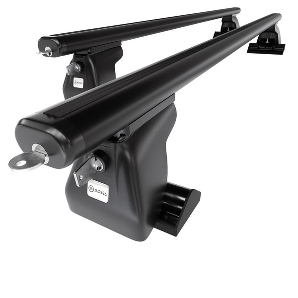 Barres de toit en aluminium adapté pour Citroen Jumpy II Van (2007-2016) - Porte-Bagages de Voiture noir - points de montage - (suivant le modèle de voiture ils peuvent se situer à différents endroits)