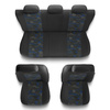 Housses de siège adaptées pour Peugeot 208 I, II (2012-....) - housse siege voiture universelles - couverture siege - UNE-BL