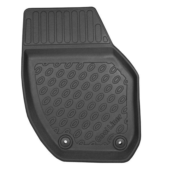 Tapis de sol en TPE adapté pour Volvo V40 II Cross Country Hayon (07.2012-07.2019) - tapis de voiture - noir