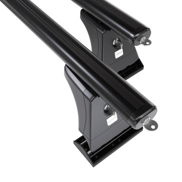 Barres de toit en aluminium adapté pour Peugeot 308 Hayon (2007-2013) - Porte-Bagages de Voiture noir - points de montage - (suivant le modèle de voiture ils peuvent se situer à différents endroits)