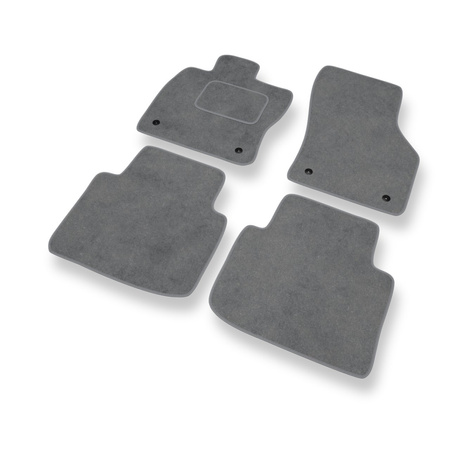 Tapis de Sol Velours adapté pour Skoda Superb III (2015-....) - Premium tapis de voiture - gris