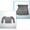 Kit tapis de coffre et tapis de voiture TPE pour: Tesla Model X SUV (01.2021-....) - 6 posti;II rangée;derrière 2ème rangée de sièges (3me rangée abaissée)