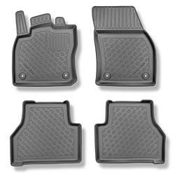 Tapis de sol en TPE adapté pour Volkswagen Caddy V Maxi Van (11.2020-....) - 5 ou 7 sièges; sans la troisième rangée de sièges - tapis de voiture - noir
