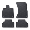 Tapis de sol en caoutchouc adapté pour Audi Q5 II SUV, Sportback (2017-....) - tapis de voiture - noir - 4 pcs.