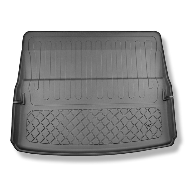 Tapis de coffre adapté pour Renault Espace VI E-Tech full hybrid SUV (04.2023-....) - bac de coffre - protection de coffre voiture - 7 places (3e rangée abaissée)