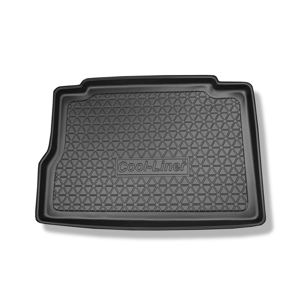 Tapis de coffre adapté pour Opel Astra H Coupé, Hayon (2004-09.2009) - bac de coffre - protection de coffre voiture - avec insert supplémentaire (rangement) dans le coffre; le plus souvent Cosmo