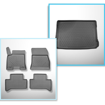 Kit tapis de coffre et tapis de voiture TPE pour: Mercedes-Benz EQA H243 SUV (03