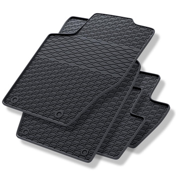 Tapis de sol en caoutchouc adapté pour Peugeot 307 II (2005-2008) - tapis de voiture - noir