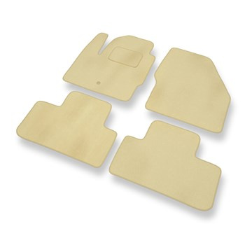 Tapis de Sol Velours adapté pour Land Rover Freelander II (2006-2014) - Premium tapis de voiture - beige