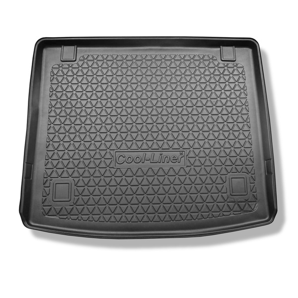 Tapis de coffre adapté pour Fiat Doblo II Break (2010-06.2022) - bac de coffre - protection de coffre voiture - 5 places (pour les modèles sans possibilité d’installer le plancher double du coffre)