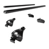 Barres de toit en aluminium adapté pour Audi A4 B9 Allroad (2016-2024) - Porte-Bagages de Voiture noir - rails