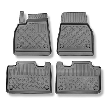 Tapis de sol en TPE adapté pour Tesla Model Y SUV (08.2021-....) - tapis de voiture - noir