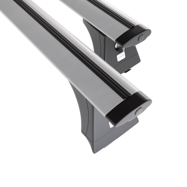 Barres de toit en aluminium adapté pour Renault Megane mk II Berline (2002-2009) - Porte-Bagages de Voiture argent - points de montage - (suivant le modèle de voiture ils peuvent se situer à différents endroits)