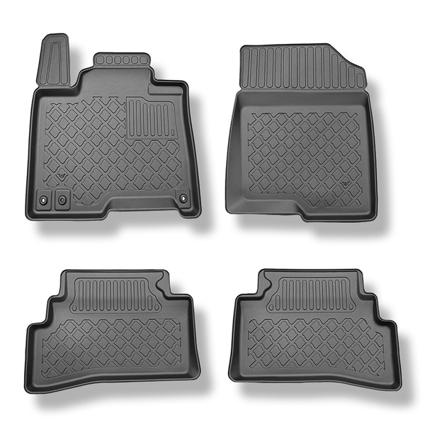 Tapis de sol en TPE adapté pour Hyundai Tucson III PHEV Plug-in Hybrid SUV (05.2021-....) - tapis de voiture - noir