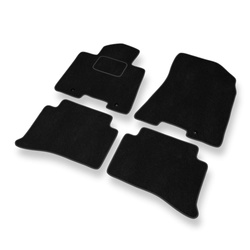 Tapis de Sol Velours adapté pour Hyundai Tucson III SUV (2015-2020) - Premium tapis de voiture - noir