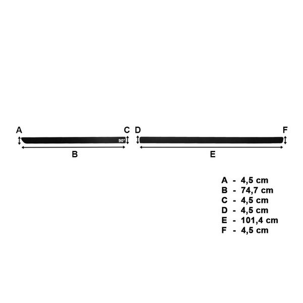 Plaques noires latérales de voiture Seat Toledo Liftback (2012-....)