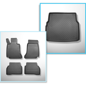 Kit tapis de coffre et tapis de voiture TPE pour: Mercedes-Benz Classe C W205 Br