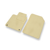 Tapis de Sol Velours adapté pour Renault Laguna III Coupé, Estate, Hayon (2007-2015) - Premium tapis de voiture - beige