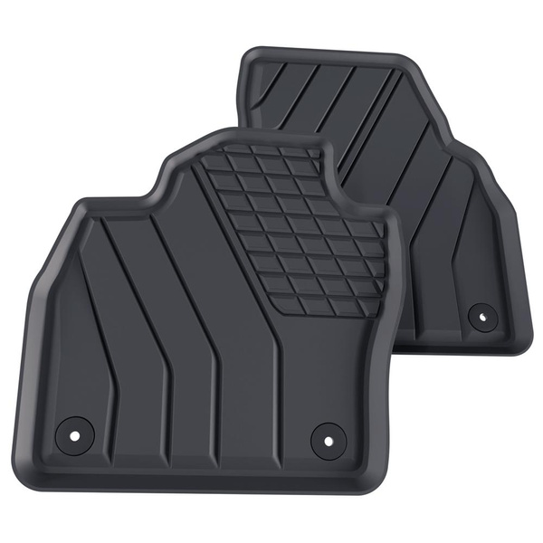 Tapis de sol en TPE adapté pour Skoda Fabia IV Hayon (2021-....) - tapis de voiture - noir