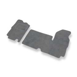 Tapis de Sol Velours adapté pour Renault Master II Van (1997-2010) 1+2 - Premium tapis de voiture - gris