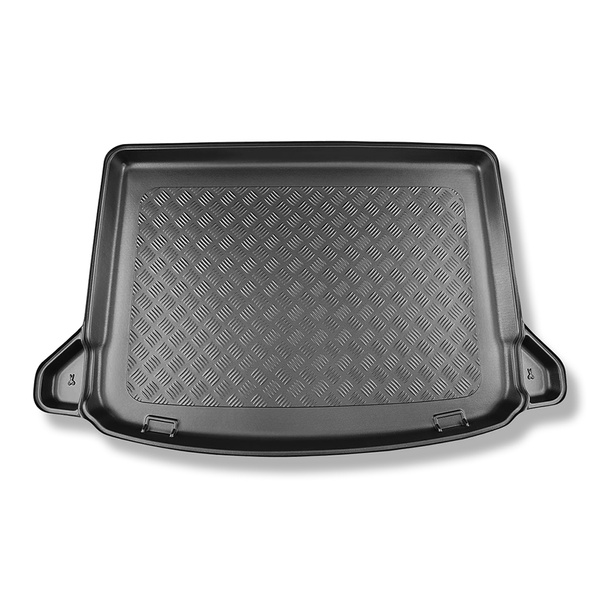 Tapis de coffre adapté pour Mercedes-Benz Classe A W177 250e Plug-in Hybrid Hayon (08.2019-....) - bac de coffre - protection de coffre voiture - cavités amovibles dans les modèles avec filets latéraux