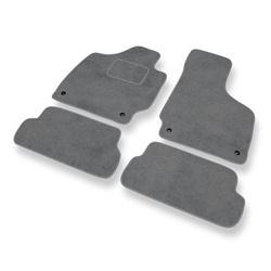 Tapis de Sol Velours adapté pour Audi TT II 8J Coupé, Roadster (2006-2014) - Premium tapis de voiture - gris