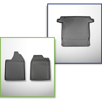 Kit tapis de coffre et tapis de voiture TPE pour: Aixam Crossline Crossover (2005-2010) - 2 places