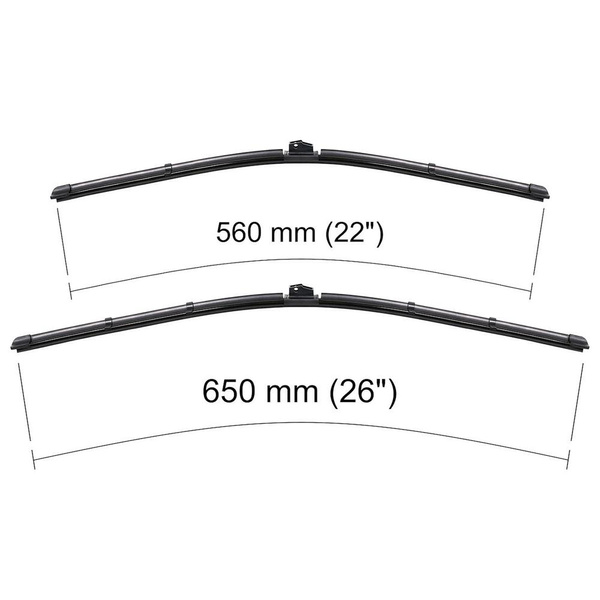 Balais d'essuie-glace de pare-brise adaptés pour Mercedes-Benz GL X166 SUV (2012-2015) - balais plat