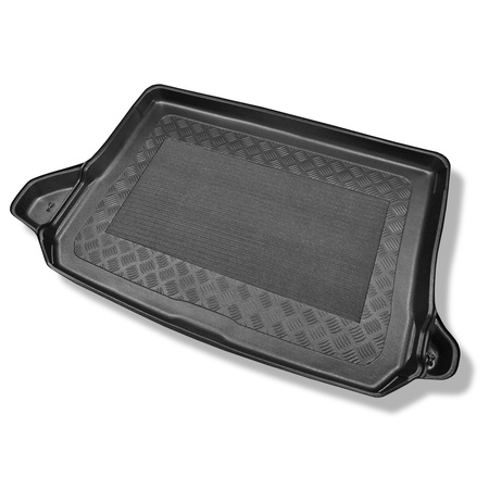 Tapis de coffre adapté pour Audi Q2 GA SUV (10.2016-....) - bac de coffre - protection de coffre voiture - sur le plancher amovible du coffre en la position haute (seuil de chargement plat); cavités amovibles