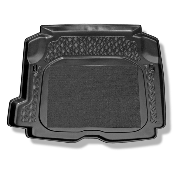 Tapis de coffre adapté pour Volvo S60 I Berline (11.2000-2010) - bac de coffre - protection de coffre voiture - sans navigation è gauche