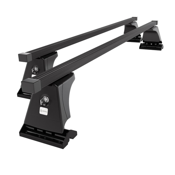 Barres de toit en acier adapté pour Citroen C5 Berline (2008-2017) - Porte-Bagages de Voiture noir - points de montage - (suivant le modèle de voiture ils peuvent se situer à différents endroits)