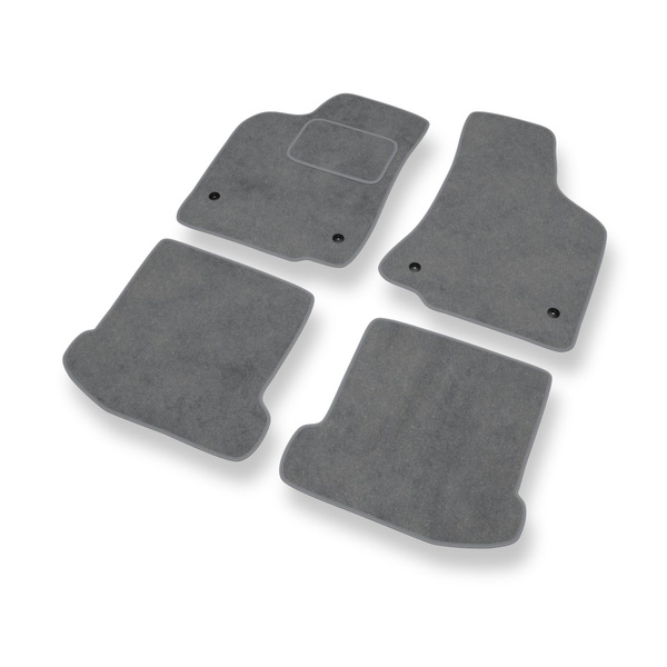 Tapis de Sol Velours adapté pour Volkswagen Polo III Classic, Hayon, SW (1994-2001) - Premium tapis de voiture - gris