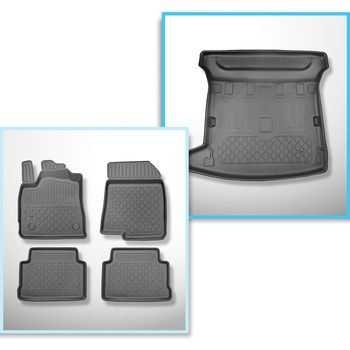 Kit tapis de coffre et tapis de voiture TPE pour: Dacia Jogger Break (03.2022-..