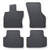 Tapis de sol en caoutchouc adapté pour Skoda Octavia III Break, Liftback (2013-2020) - tapis de voiture - noir - 4 pcs.