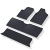 Tapis de sol en caoutchouc adapté pour Volkswagen Sharan I Van (1995-2010) - tapis de voiture - noir - 4 pcs.
