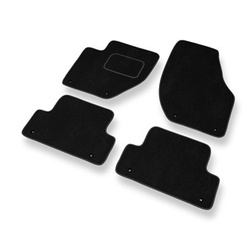Tapis de Sol Velours adapté pour Volvo V40 II Hayon (2012-2019) - Premium tapis de voiture - noir