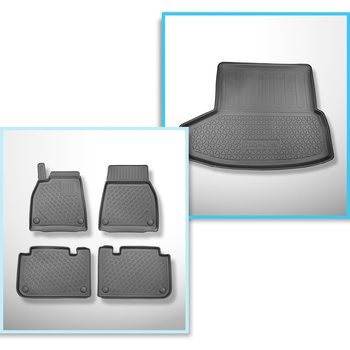 Kit tapis de coffre et tapis de voiture TPE pour: Tesla Model S Facelift II Coup