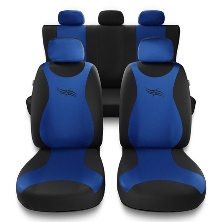 Housses de siège adaptées pour Peugeot 407 (2004-2011) - housse siege voiture universelles - couverture siege - TR-BL