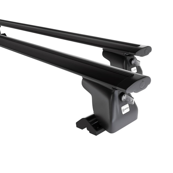 Barres de toit en aluminium adapté pour Volkswagen Multivan T5 Van (2003-2009) - Porte-Bagages de Voiture noir - profil T