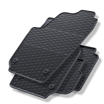 Tapis de sol en caoutchouc adapté pour Skoda Fabia I (1999-2008) - tapis de voiture - noir