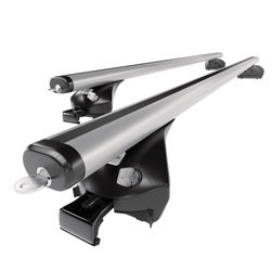 Barres de toit en aluminium adapté pour Mercedes-Benz EQA SUV (2021-....) - Porte-Bagages de Voiture argent - rails intégrés