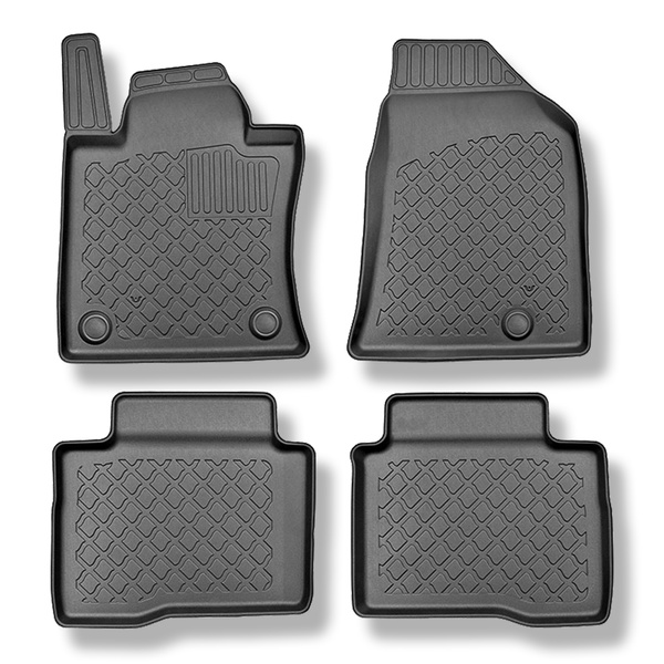 Tapis de sol en TPE adapté pour Ssangyong Korando IV C300 SUV (09.2019-....) - pas pour la version électrique - tapis de voiture - noir