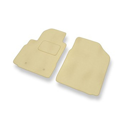 Tapis de Sol Velours adapté pour Toyota Yaris I Hayon, Berline (1999-2005) 3 portes - Premium tapis de voiture - beige