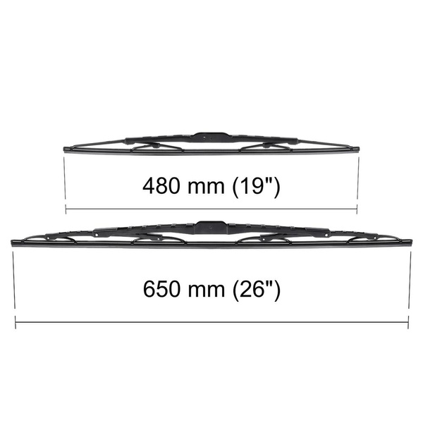 Balais d'essuie-glace de pare-brise adaptés pour Toyota Sienna II Monospace (2003-2010) - balais standard