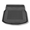 Tapis de coffre adapté pour Mercedes-Benz Classe C W204 Berline (04.2007-02.2014) - bac de coffre - protection de coffre voiture - sièges arrière rabattables ; sans cavité gauche