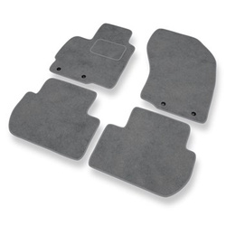 Tapis de Sol Velours adapté pour Citroen C-Crosser SUV (2007-2012) - Premium tapis de voiture - gris