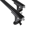 Barres de toit en aluminium adapté pour Peugeot Partner mk I Van (2003-2010) - Porte-Bagages de Voiture noir - points de montage - (suivant le modèle de voiture ils peuvent se situer à différents endroits)