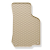 Tapis de sol en caoutchouc adapté pour Volkswagen Bora I Berline, SW (1997-2005) - tapis de voiture - beige - 4 pcs.