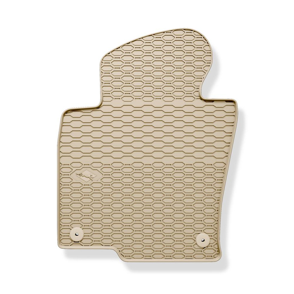 Tapis de sol en caoutchouc adapté pour Volkswagen Passat B6 Berline, SW (2005-2010) - tapis de voiture - beige - 4 pcs.